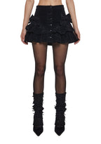 Cheerful Charm Mini Skirt – Black