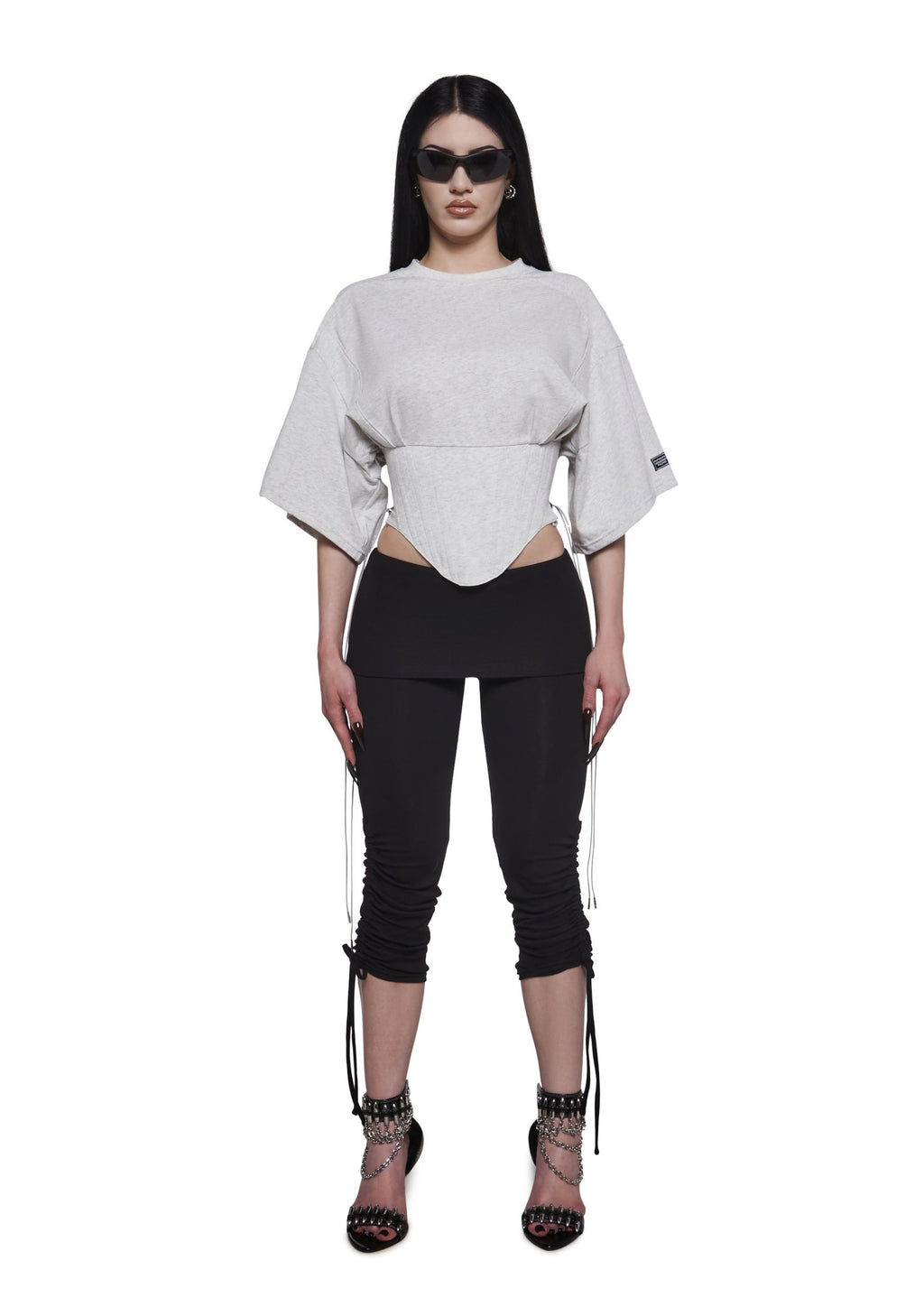 Team Player Corset T-Shirt – Gray