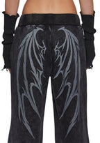 Death Rock Wings Wide Leg Sweatpants