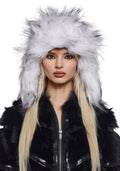 Aura Faux Fur Trapper Hat – White