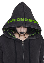 Black No.1 Washed Hoodie