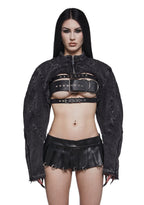 XTC Denim Choker Jacket – Black