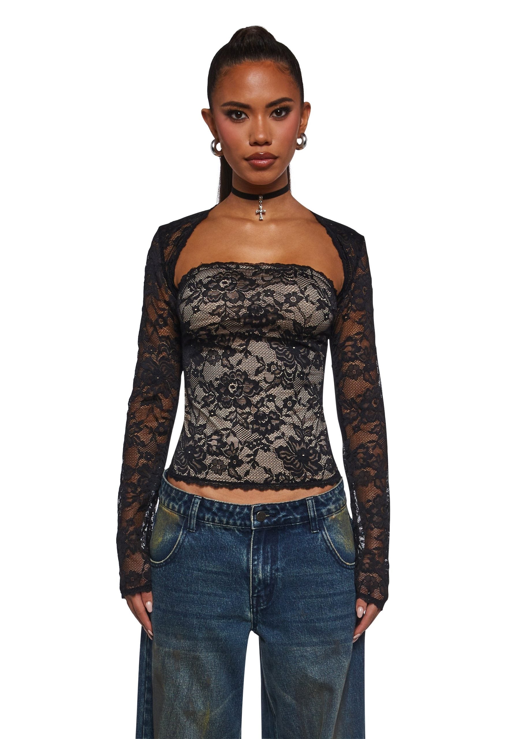 Talented Me Tube Top And Shrug Set