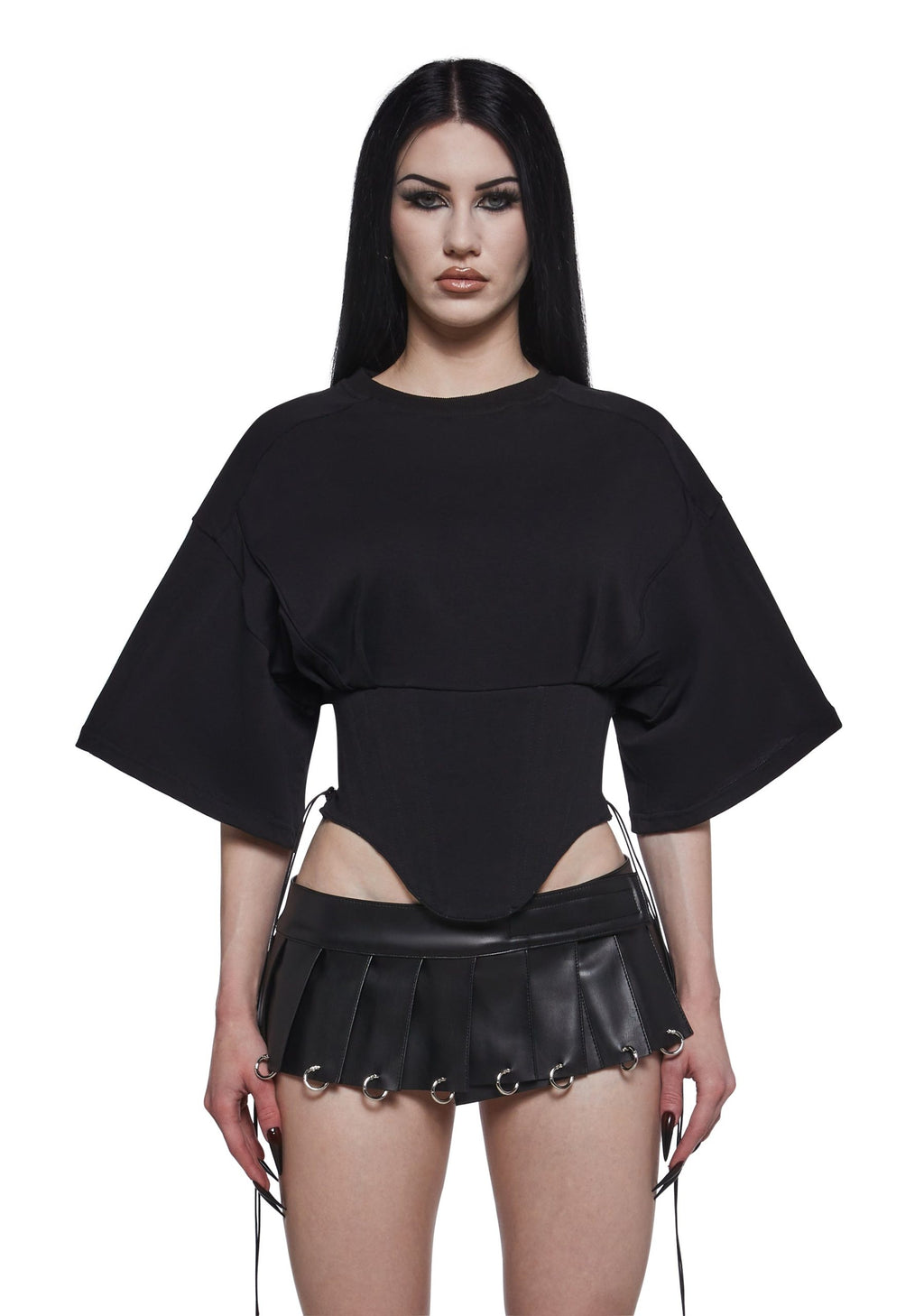 Team Player Corset T-Shirt – Black