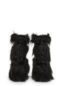 Low Wild Instincts Faux Fur Combat Boots – Black
