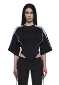 Team Player Corset T-Shirt – Black Washed