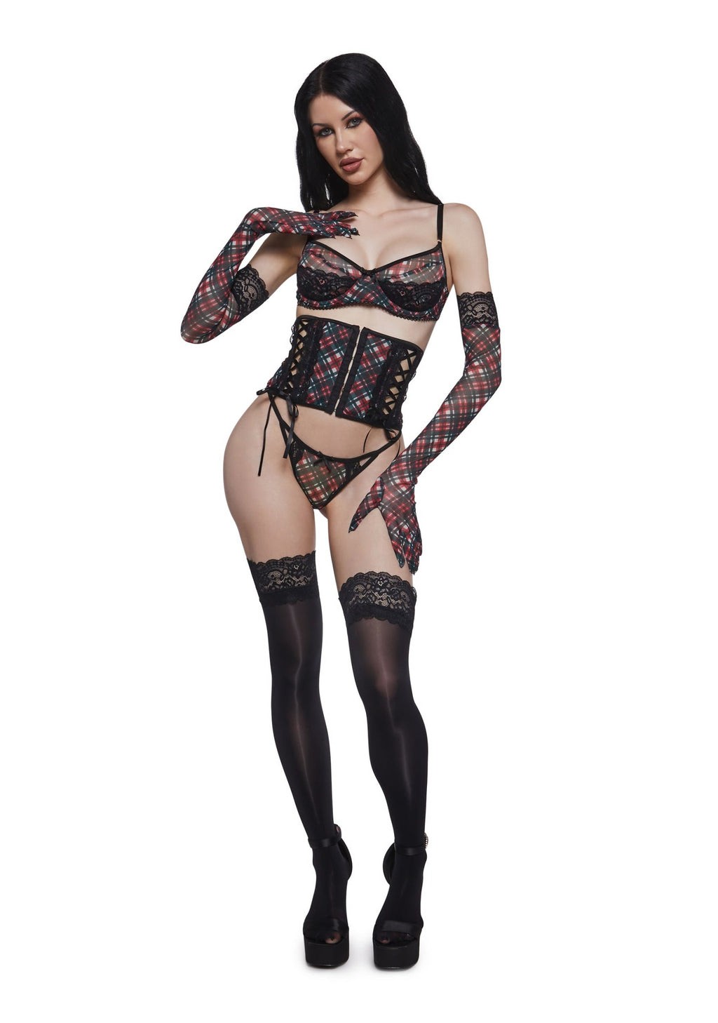 Plaid For You Lingerie Set