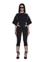 Team Player Corset T-Shirt – Black Washed