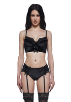 True Romance Lingerie Set – Black