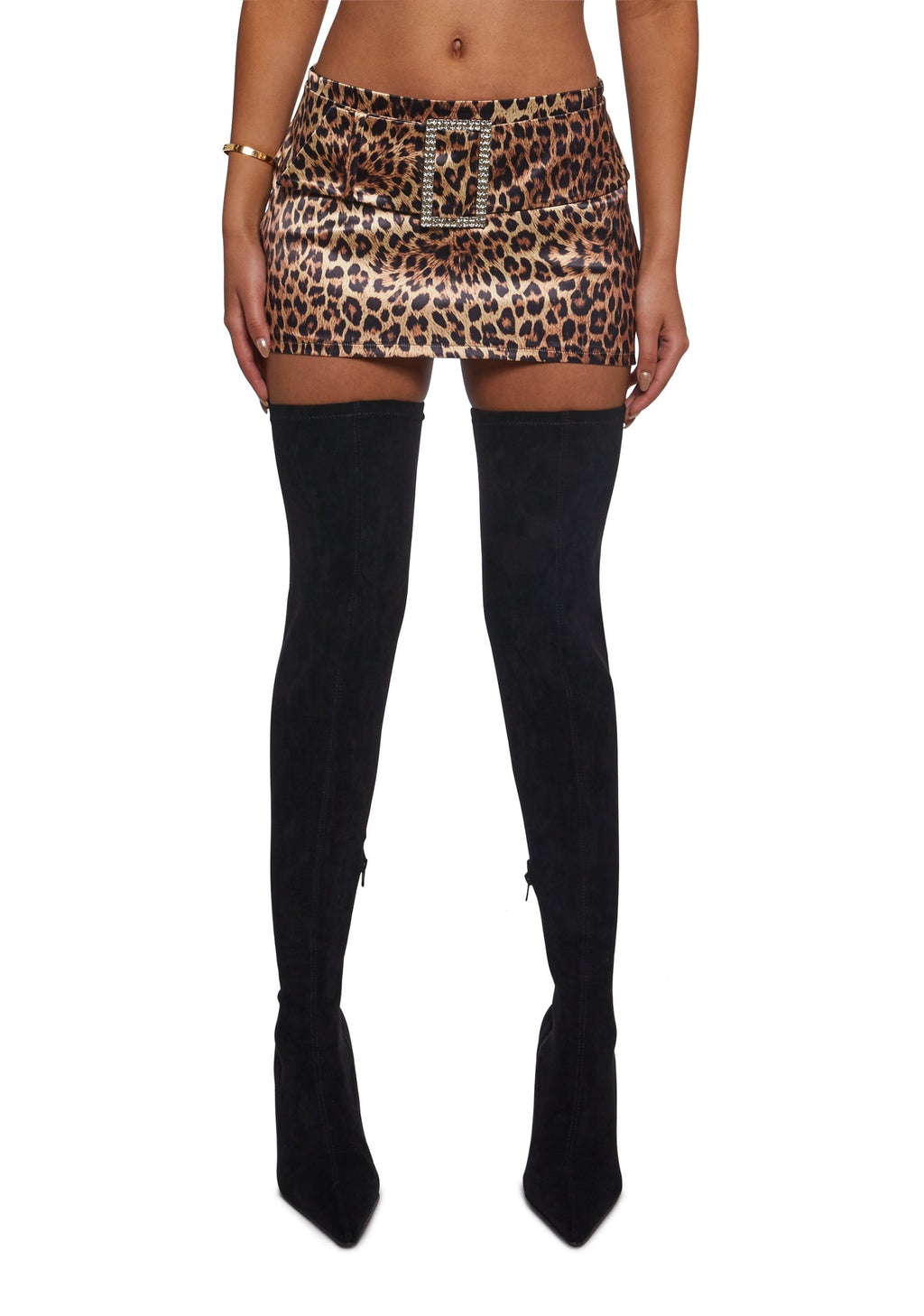 Secret Sigh Leopard Satin Skort