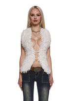 Roared Up Faux Fur Top