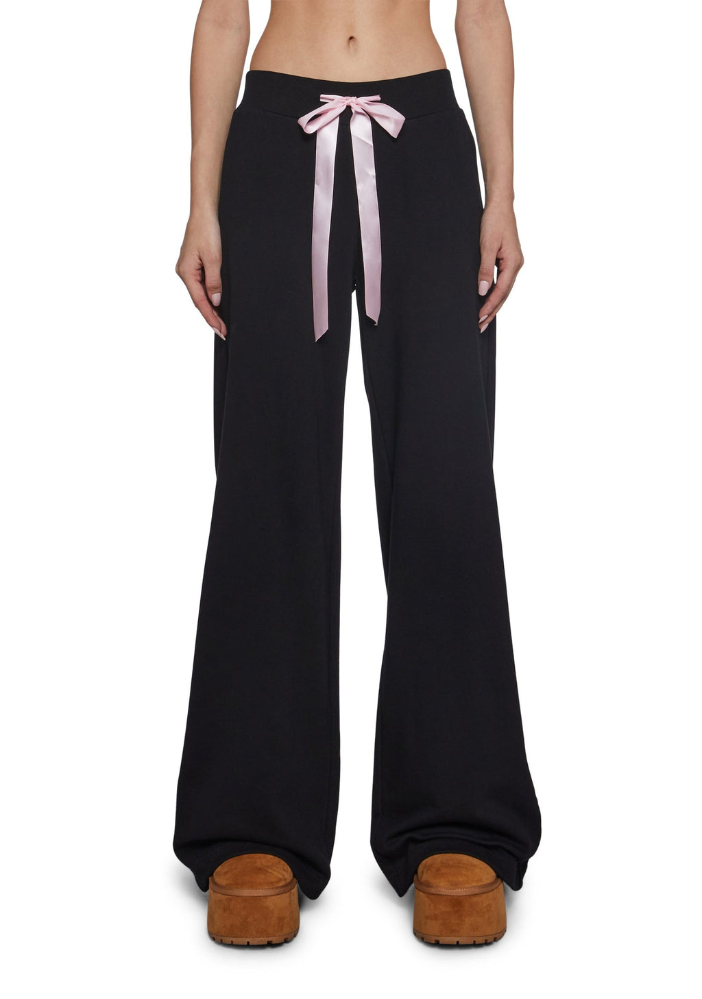 Soft Romance Lacing Bow Sweat Pants