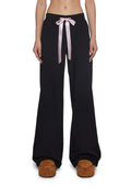 Soft Romance Lacing Bow Sweat Pants