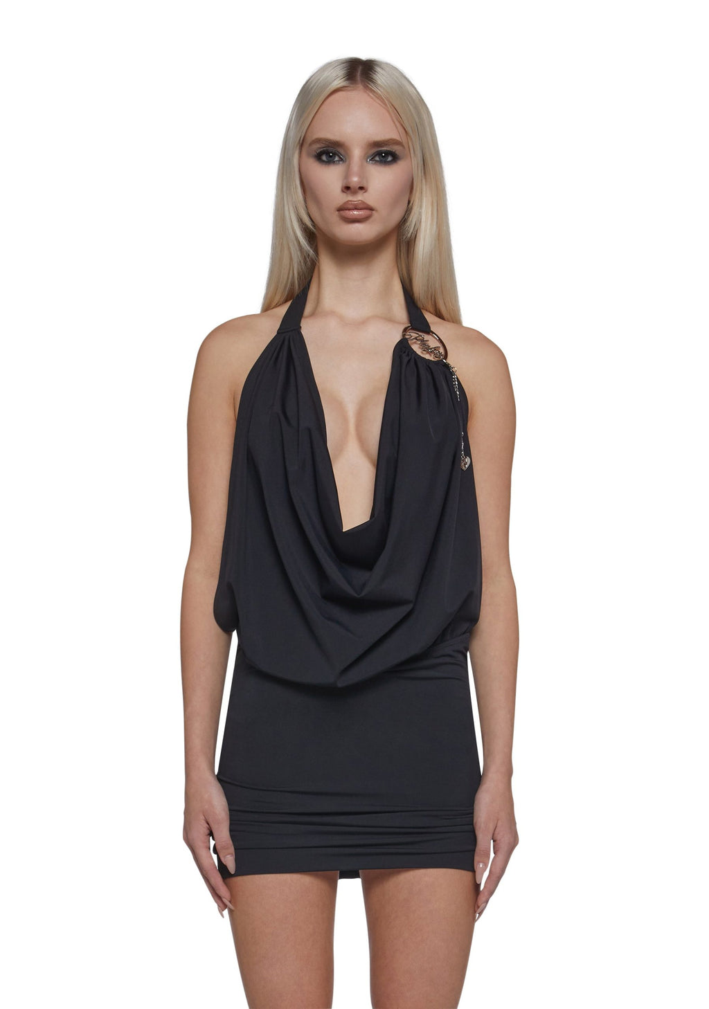 Cowl Neck Mini Dress
