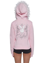 Faux Fur Trimmed Hoodie