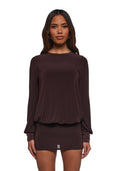 Class Clique Long Sleeve Dress – Brown