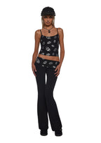 Ciska Brass Knuckle Crop Tank Top