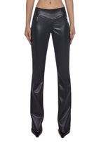 Vegan Leather Low Rise Pants