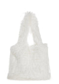 Star Dream Faux Fur Shoulder Bag – White