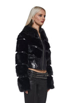 Star Power Faux Fur Jacket