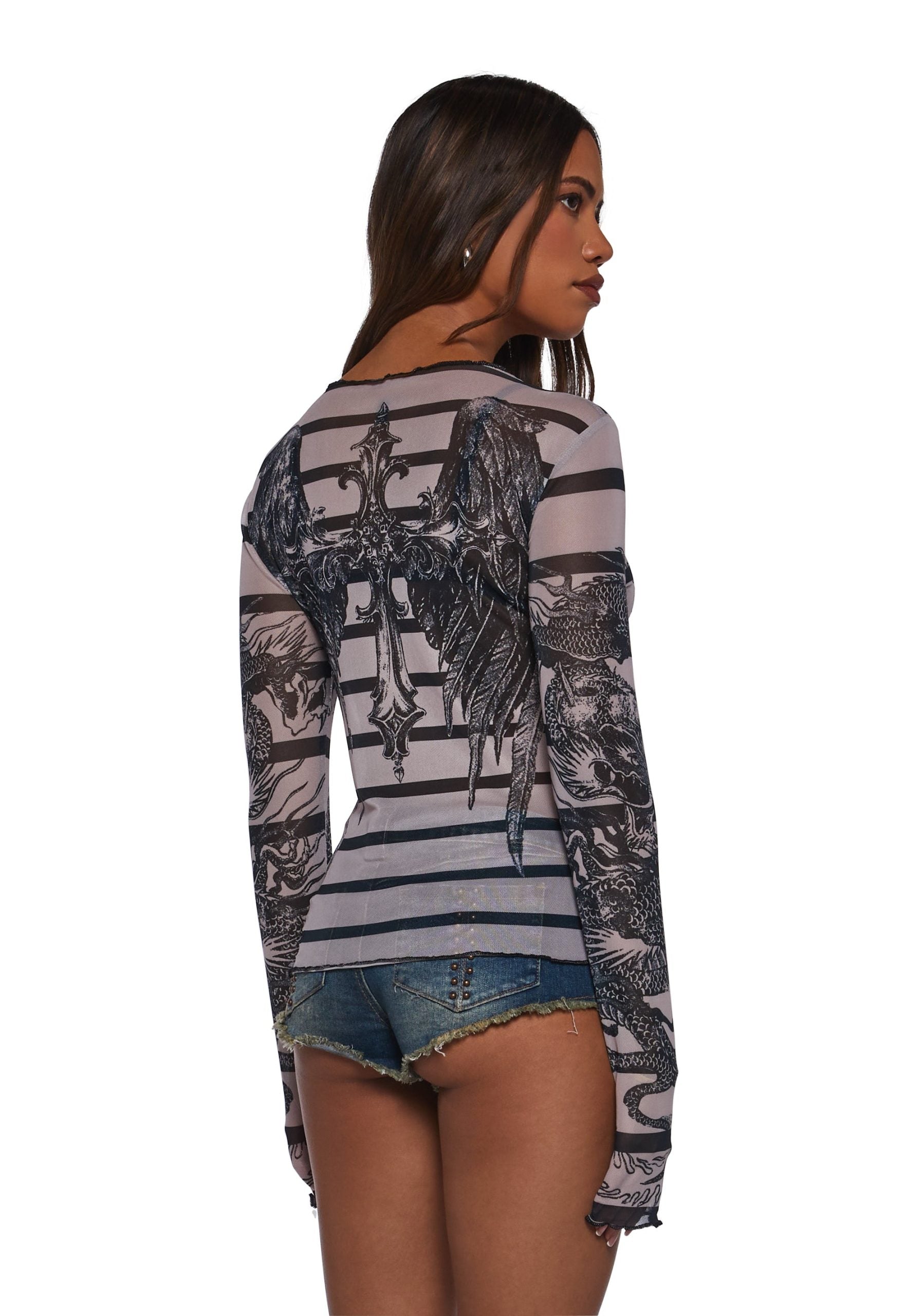 Jealous Type Mesh Top