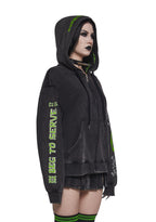 Black No.1 Washed Hoodie