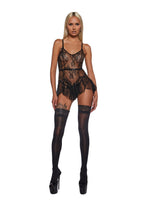 Midnight Kiss Lace Babydoll