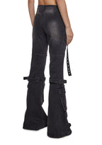 Level Up Cargo Fitted Jeans – Black