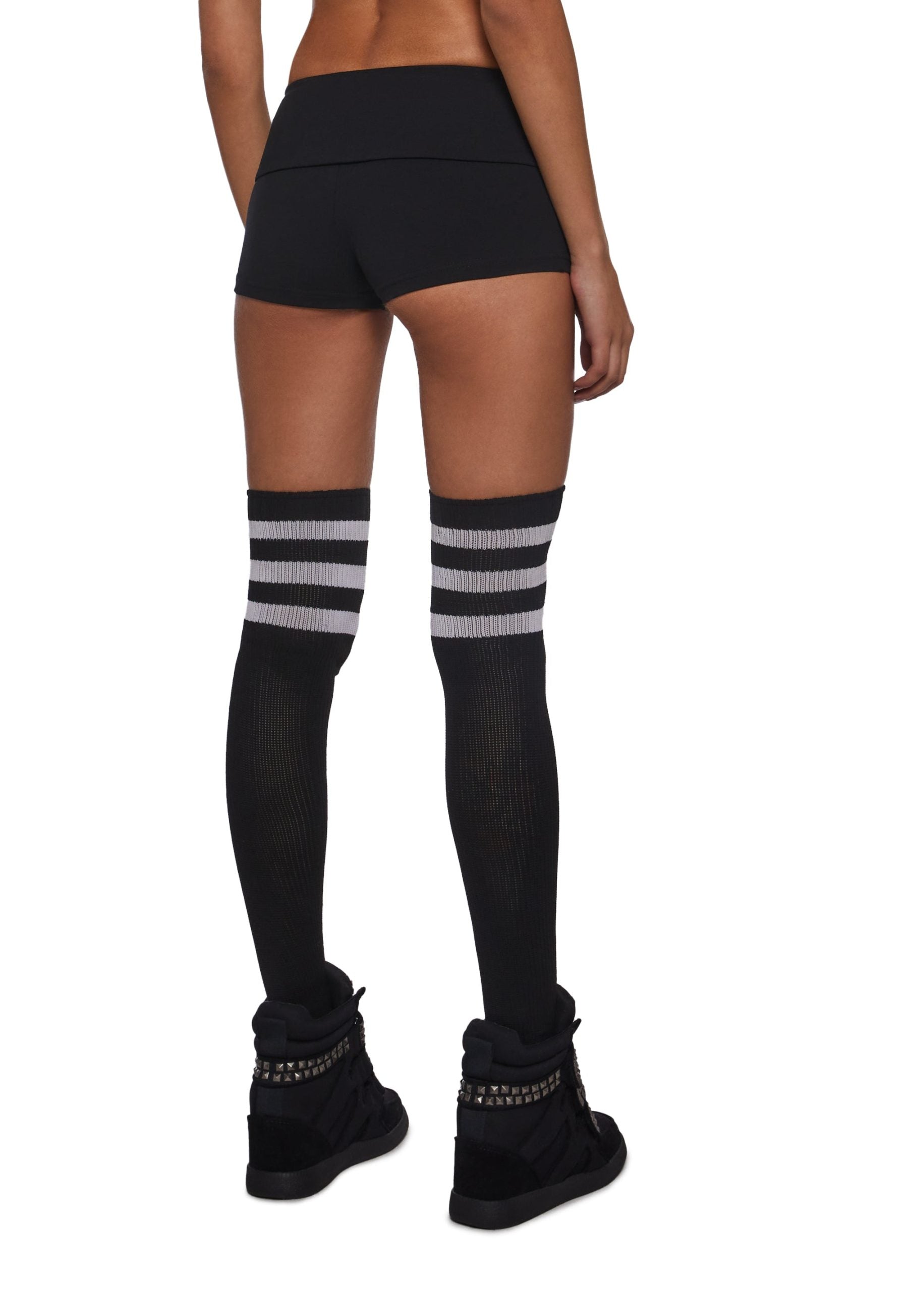 Aura Vibes Studded Mini Shorts