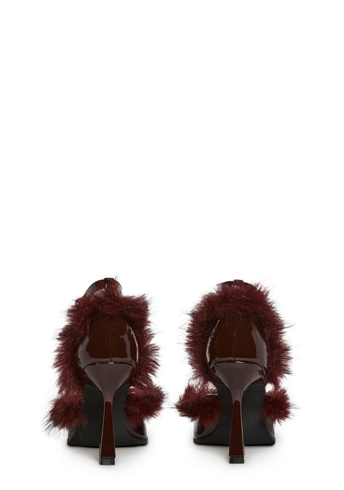 Chic Vanity Faux Fur Pointed Heels