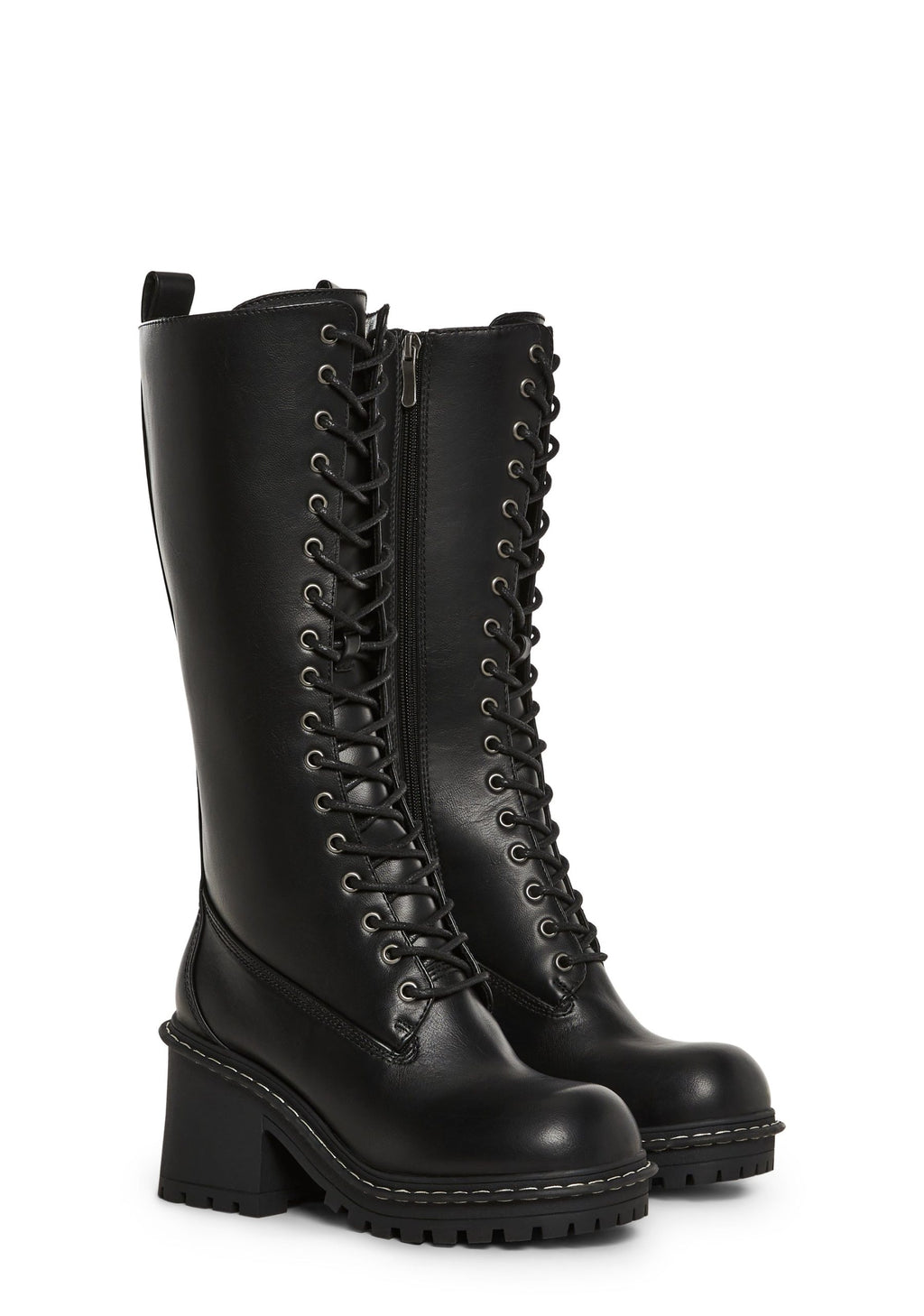 Record Shopping Knee High Boots