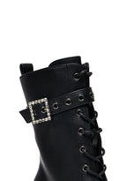 X Rocky Horror Show Thrill Me Lipstick Heeled Boots – Black