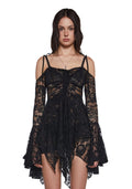 F is For Fairies Handkerchief Dress – Black Lace