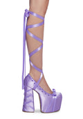 Sweet Sonata Ballet Wrap Heels – Light Purple