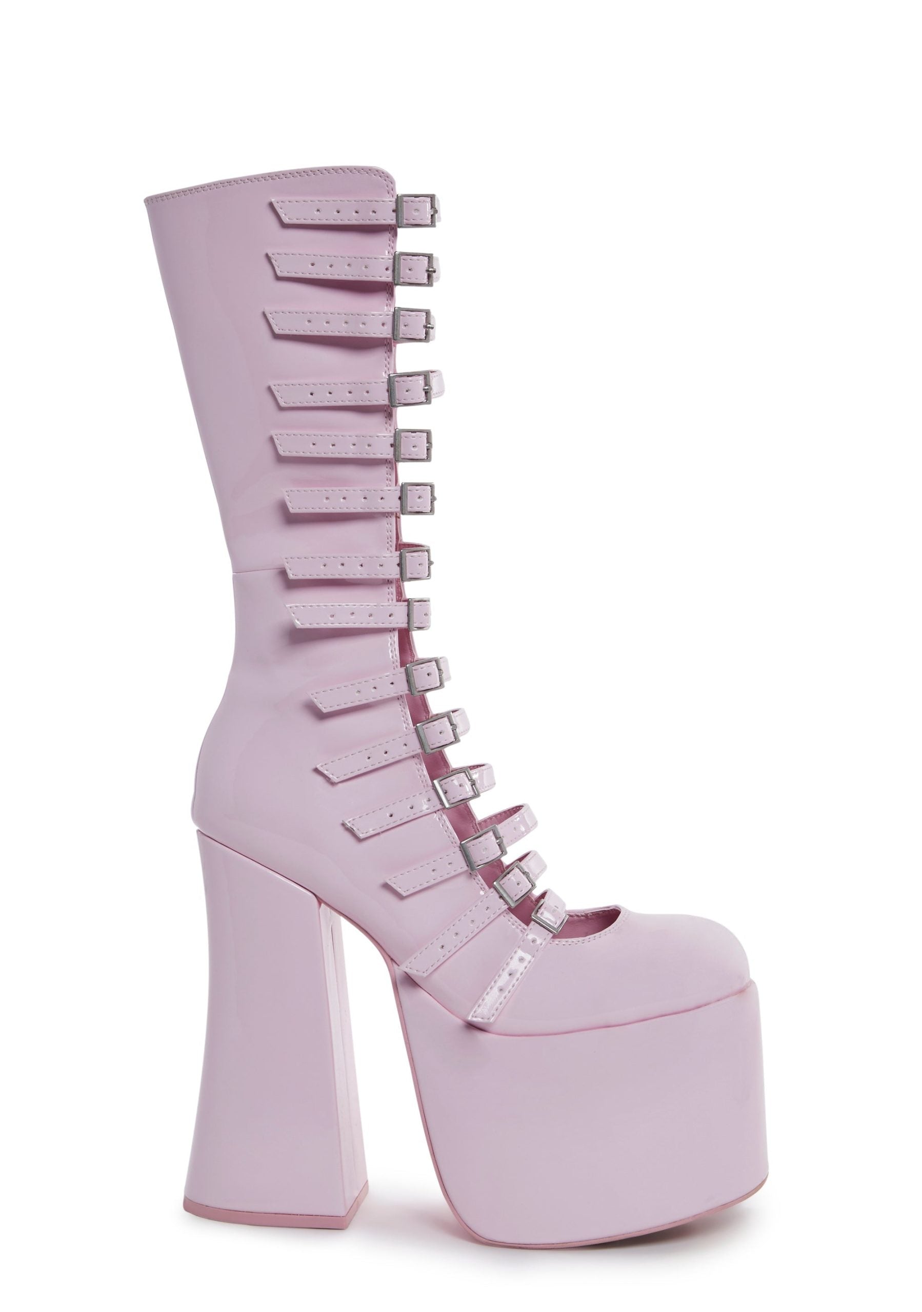Hardcore Dazzle Platform Boots – Pink