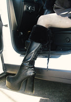 Sweetest Wishes Platform Boots – Black