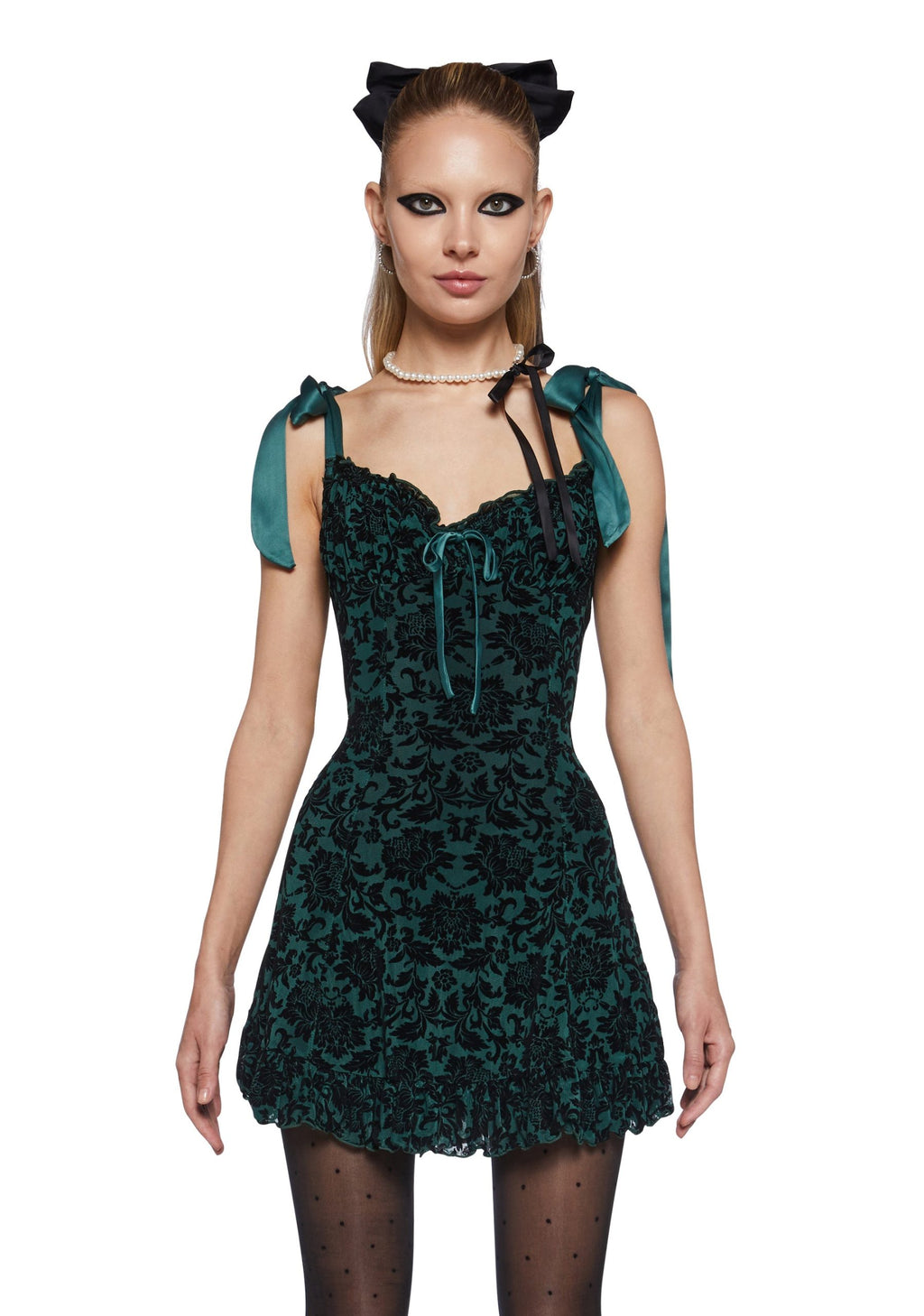 Wildflower Fables Mini Dress – Green