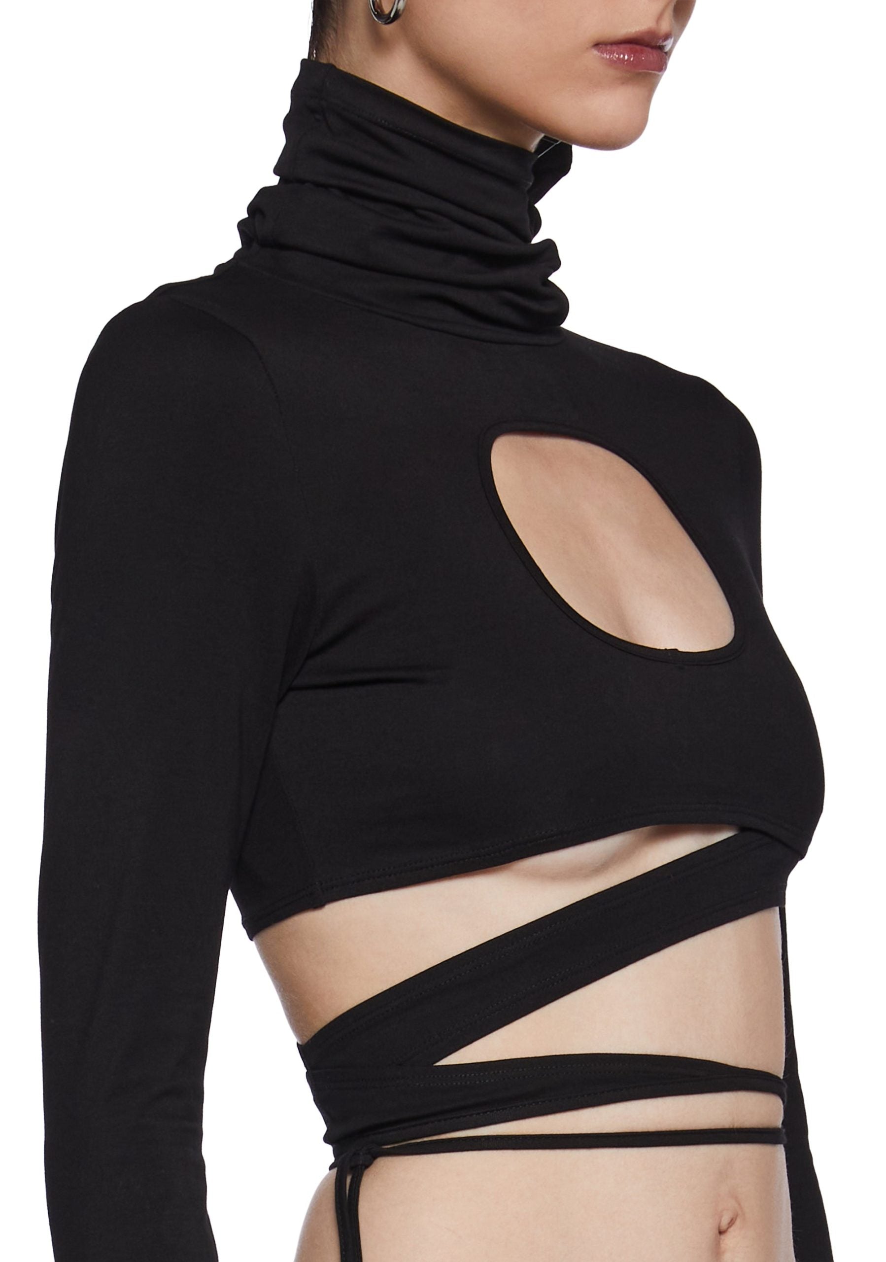 Warp Long Sleeve Wrap Top