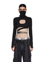 Warp Long Sleeve Wrap Top