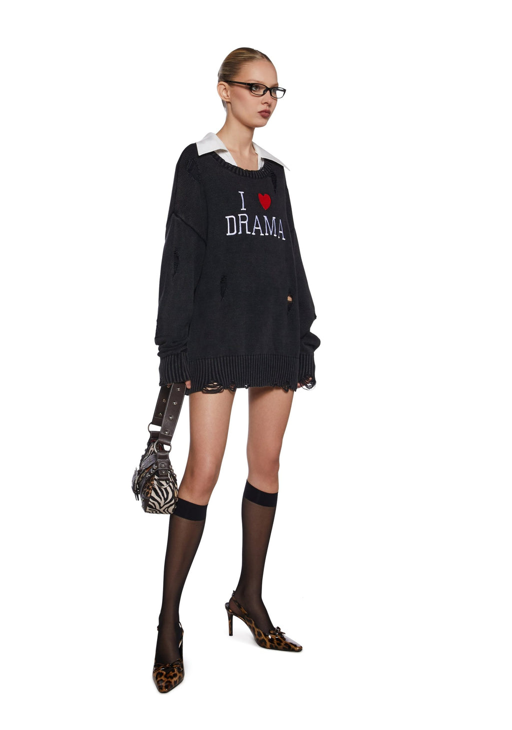 Drama Starter Distressed Sweater