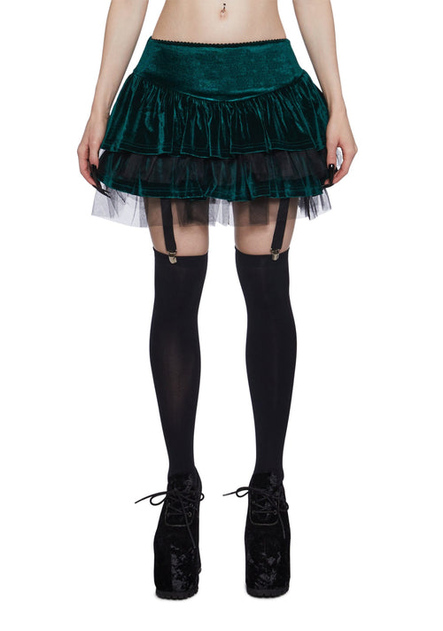 Cavalier Courtship Mini Skirt – Green