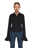 Rare Moment Collared Top – Black