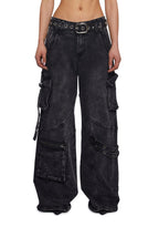 Digital Attraction Cargo Pants – Black
