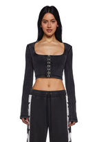 Fascinating Hook Long Sleeve Top