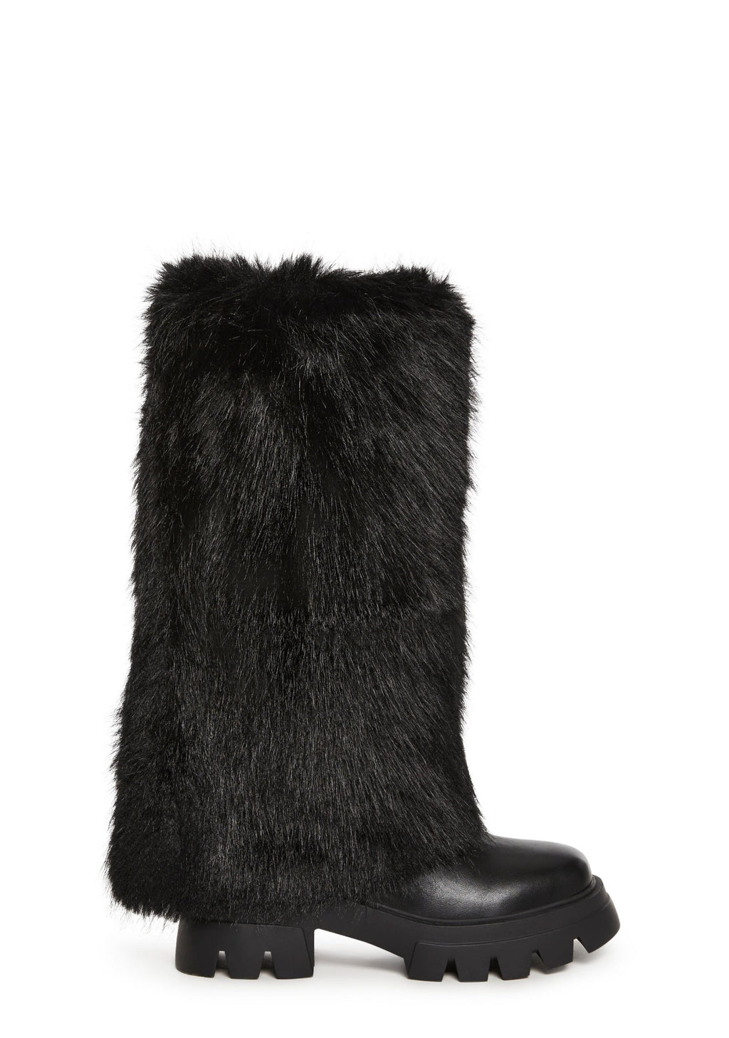 Ahsoka Foldover Flat Boots – Black