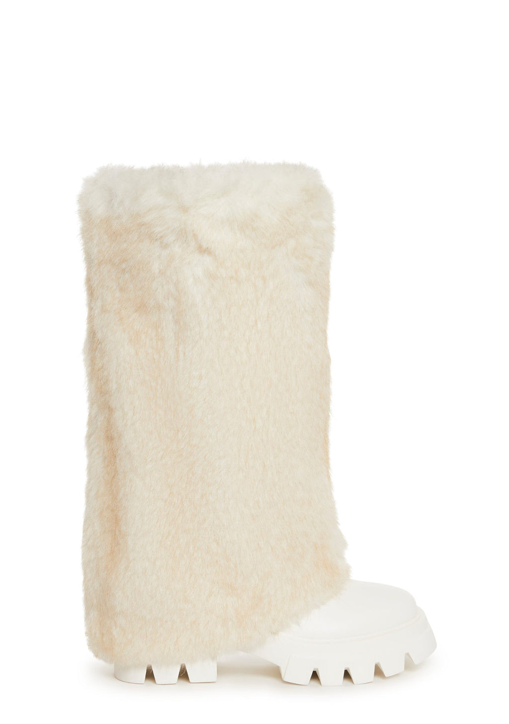 Ahsoka Foldover Flat Boots – White