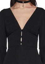 Soulful Bliss Long Sleeve Romper – Black