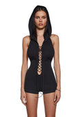 Tie Me Down Playsuit – Black