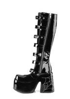 Camel-223 Platform Glow In The Dark Knee High Boots