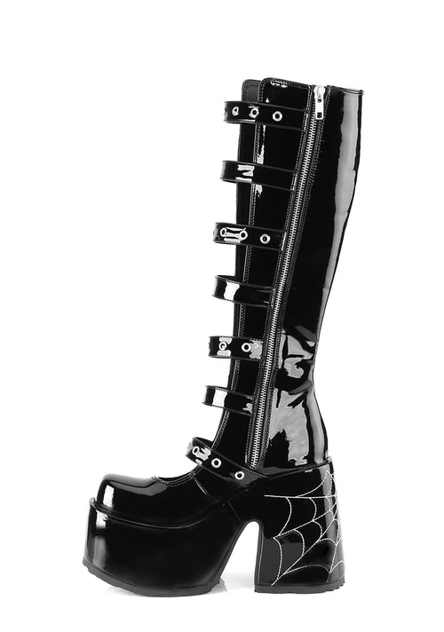 Camel-223 Platform Glow In The Dark Knee High Boots